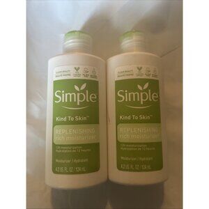 2X Simple Kind to Skin Replenishing Rich Moisturizer 12hr Moisturization 4.2 oz